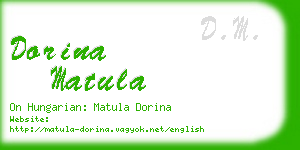 dorina matula business card